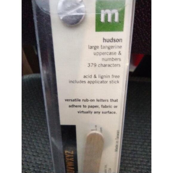 Making Memories Hudson Tangerine Rub-On Alphabet Letters 379 Characters Craft - Picture 3 of 3